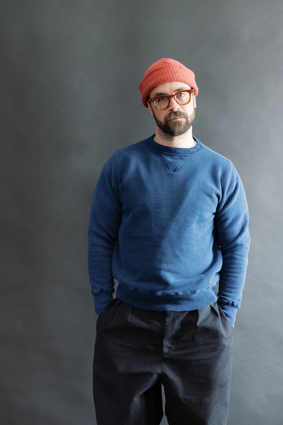 "Loop Wheel" Sweatshirt - Indigo Dyed - Image 13