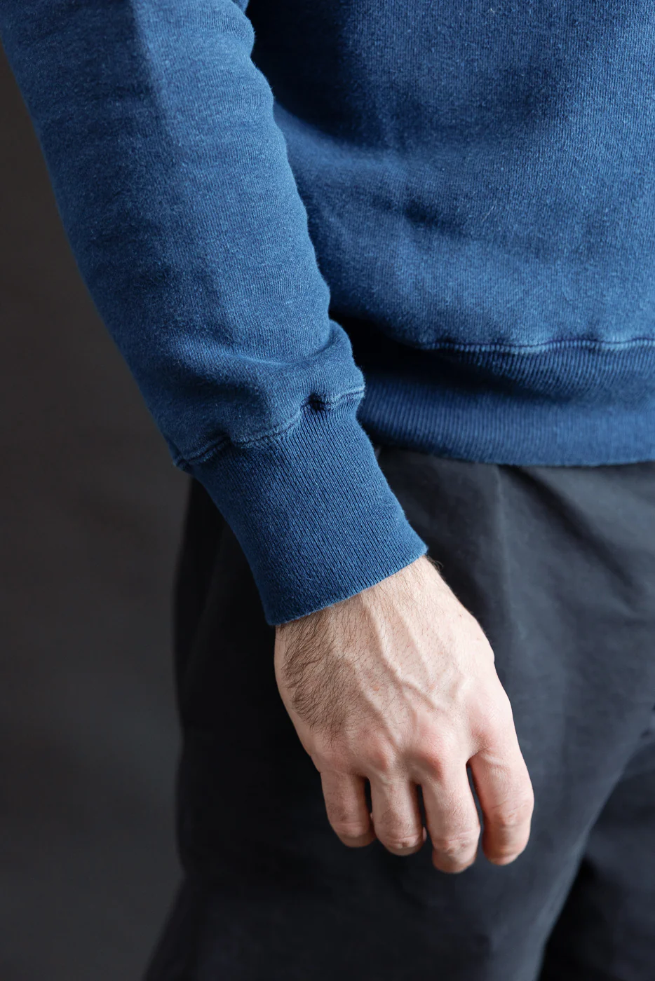 "Loop Wheel" Sweatshirt - Indigo Dyed - Image 15