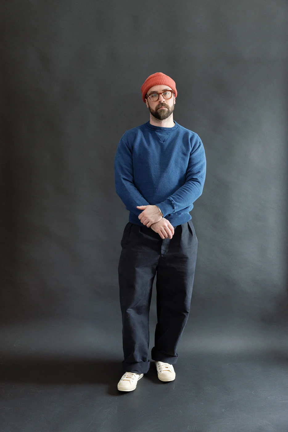 "Loop Wheel" Sweatshirt - Indigo Dyed - Image 5
