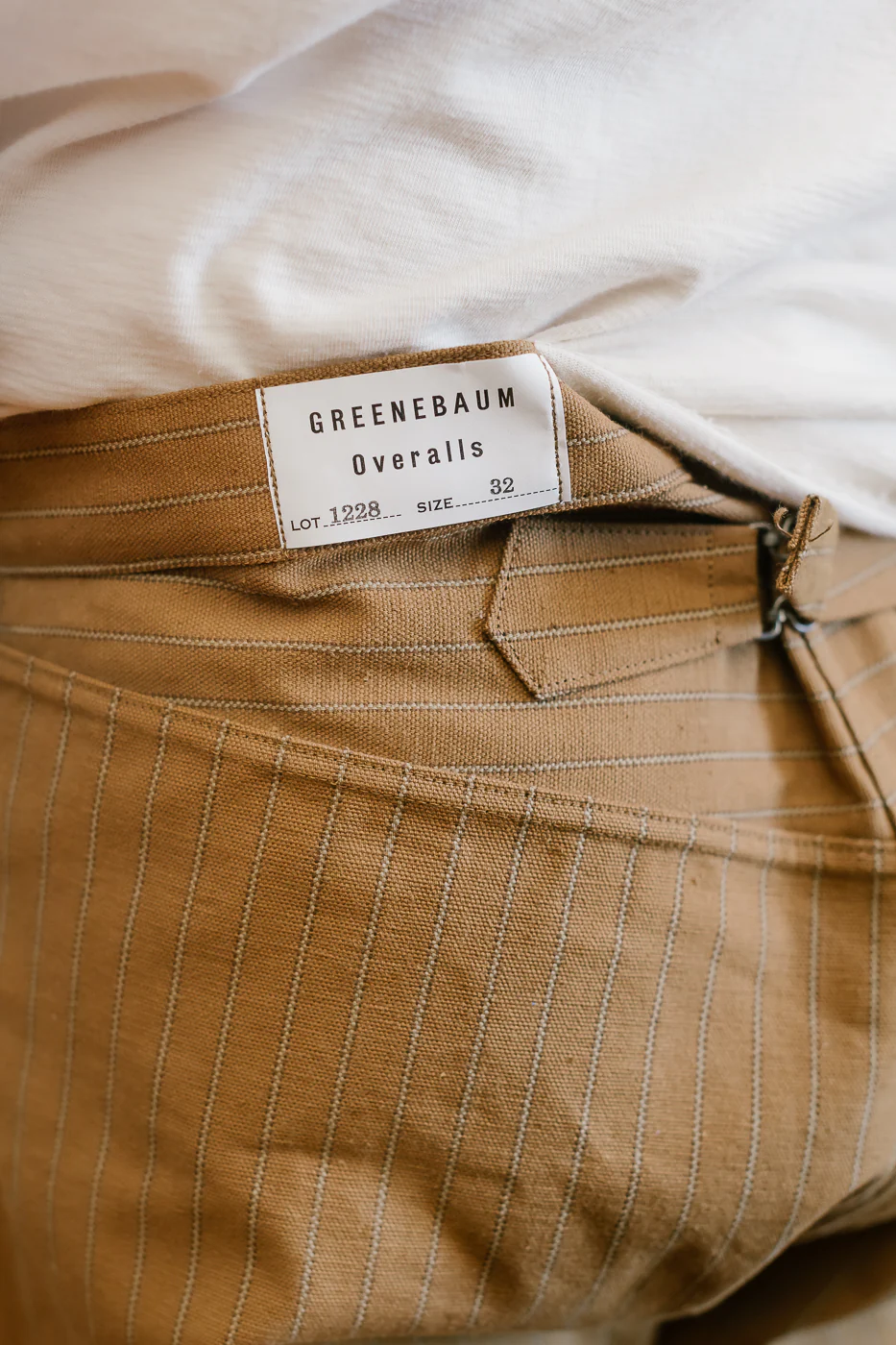 Lot 1228 - 1874 3-Pocket Greenebaum Heavy Leather Bound Overall Trousers - Duck Stripe - Image 26