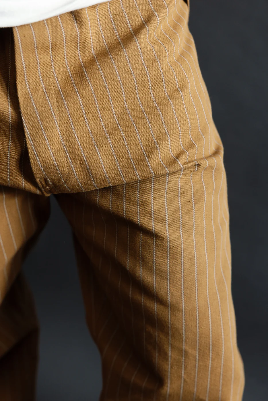 Lot 1229 - 1900 4-Pocket Greenebaum Heavy Leather Bound Overall Trousers - Duck Stripe - Image 18
