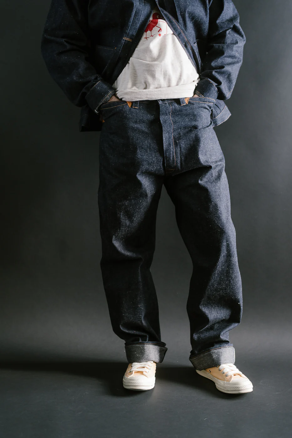 Lot 1229 - Greenebaum 1900 4-Pocket Leather Bound Overall - Indigo - Image 11