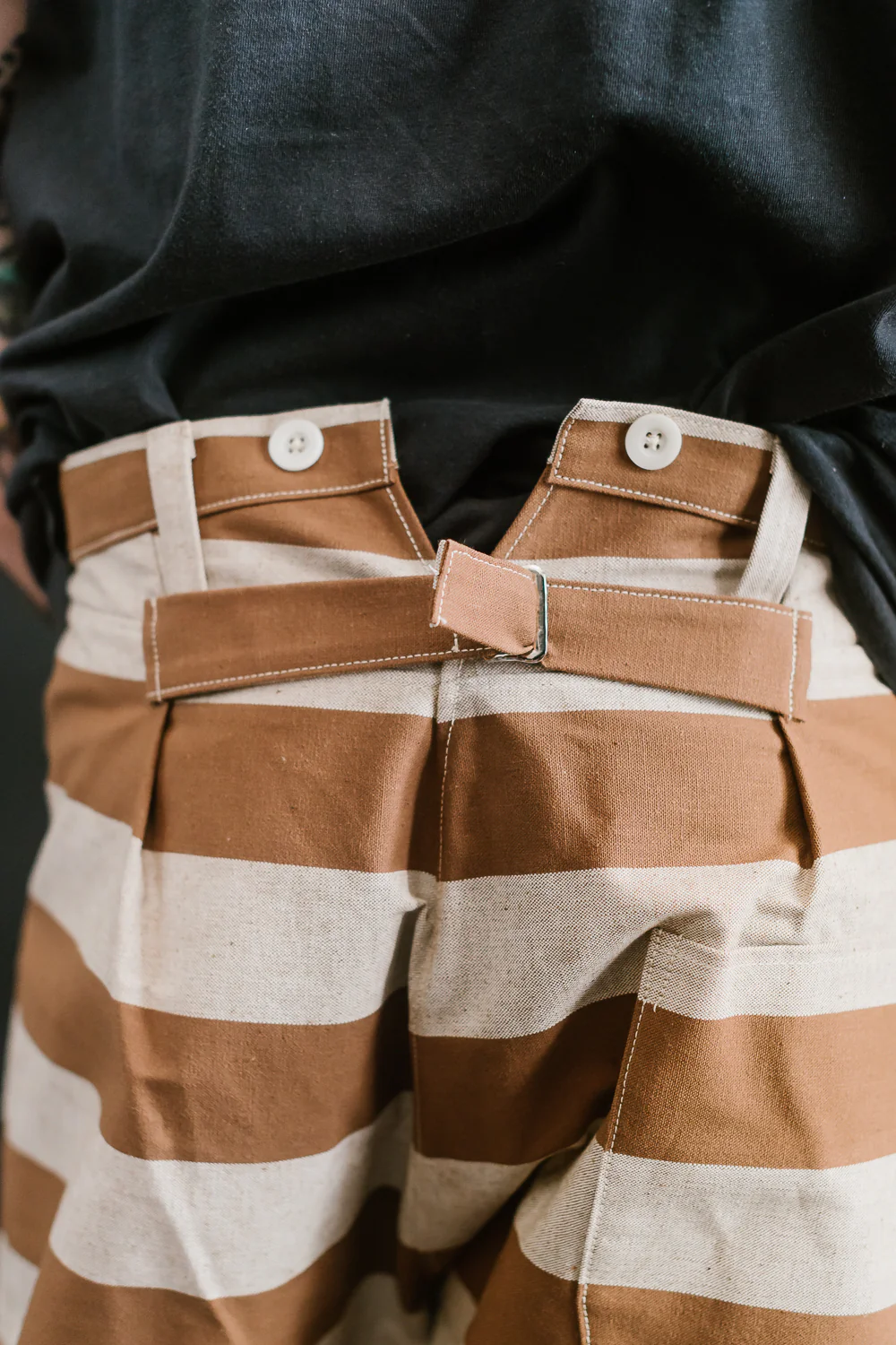 Lot 1230 - Striped Prisoner Pants - Brown - Image 21