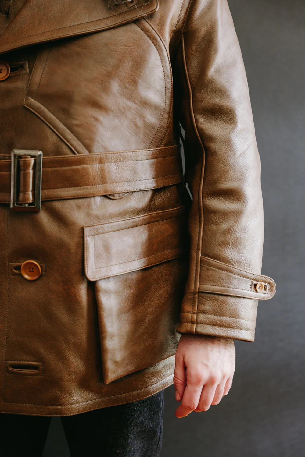 Lot 2184 - Horse Leather Aviator Jacket - Brown - Image 15