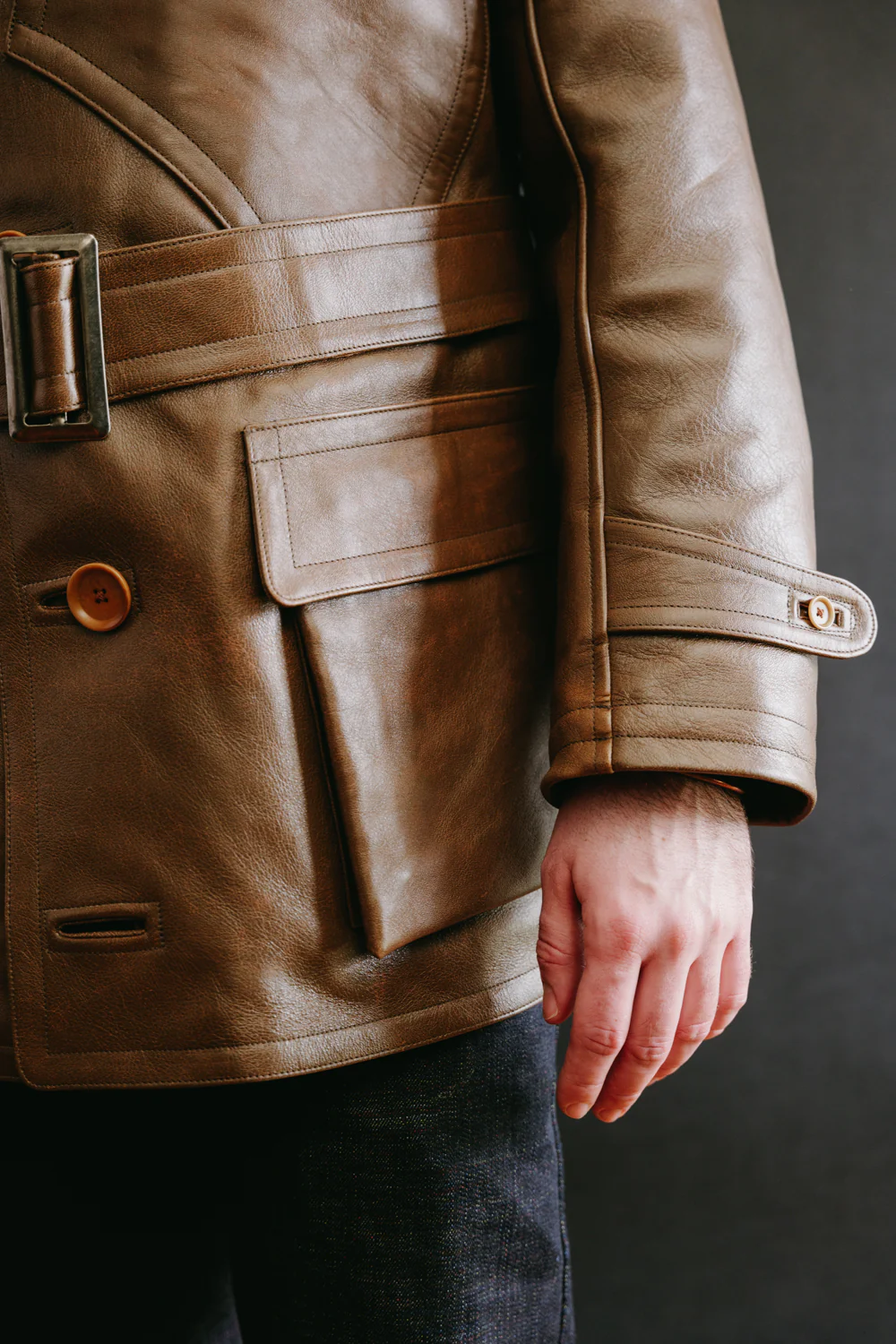 Lot 2184 - Horse Leather Aviator Jacket - Brown - Image 23