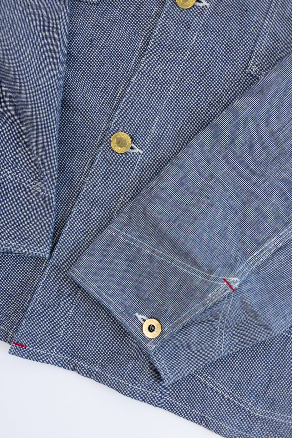 Lot 2195 - Pincheck Change Button Coverall - Indigo - Image 5