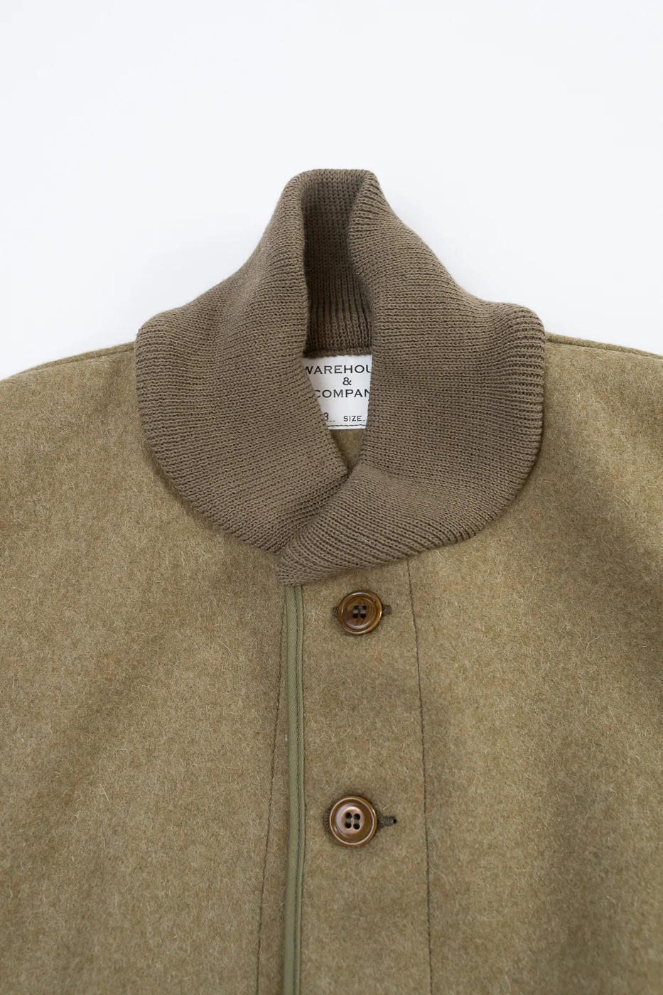 Lot 2233 - A-1 Style Melton Wool Jacket - OD Green - Image 2