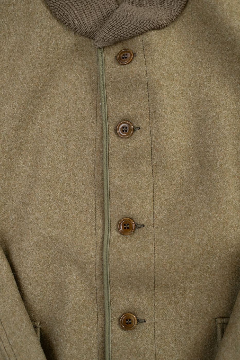 Lot 2233 - A-1 Style Melton Wool Jacket - OD Green - Image 3