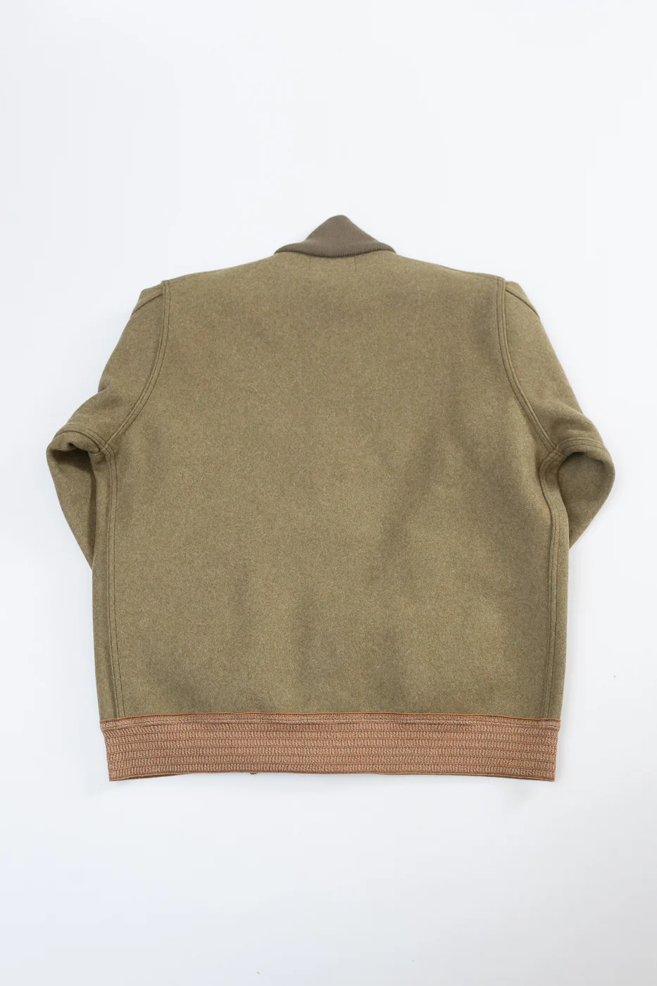 Lot 2233 - A-1 Style Melton Wool Jacket - OD Green - Image 5