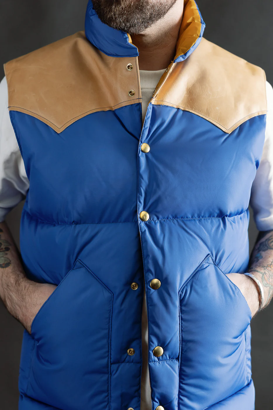 Lot 2234 - Rocky Mountain x Warehouse Nylon Down Vest - Blue - Image 17