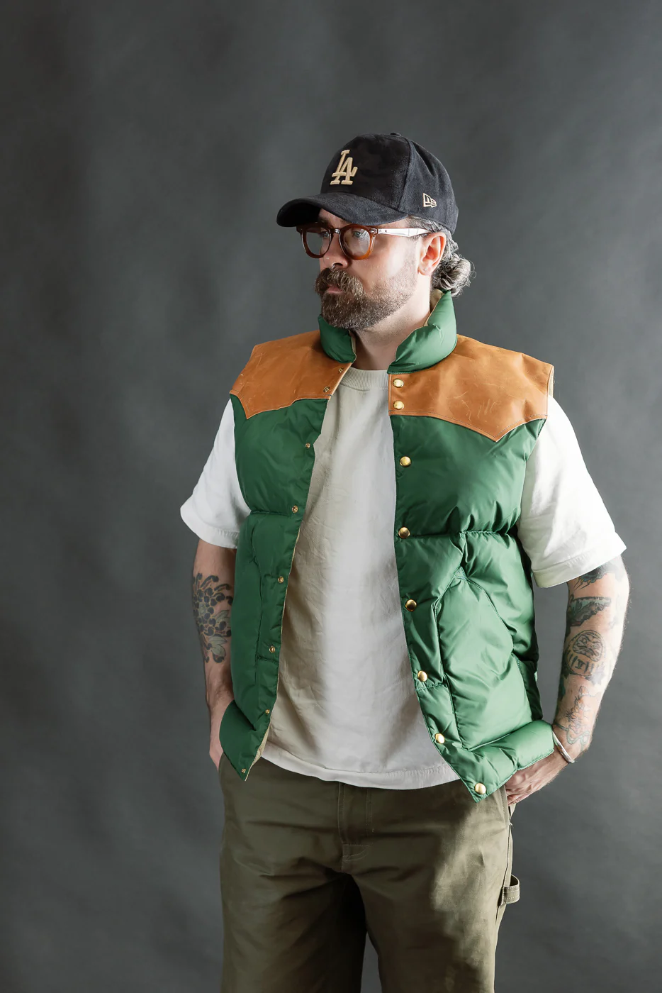 Lot 2234 - Rocky Mountain x Warehouse Nylon Down Vest - Bottle Green - Image 10