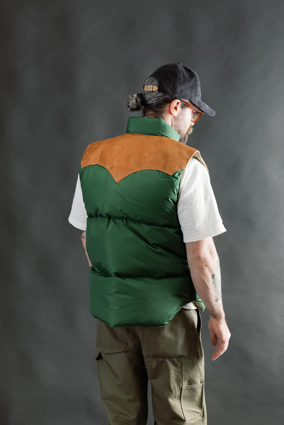 Lot 2234 - Rocky Mountain x Warehouse Nylon Down Vest - Bottle Green - Image 13
