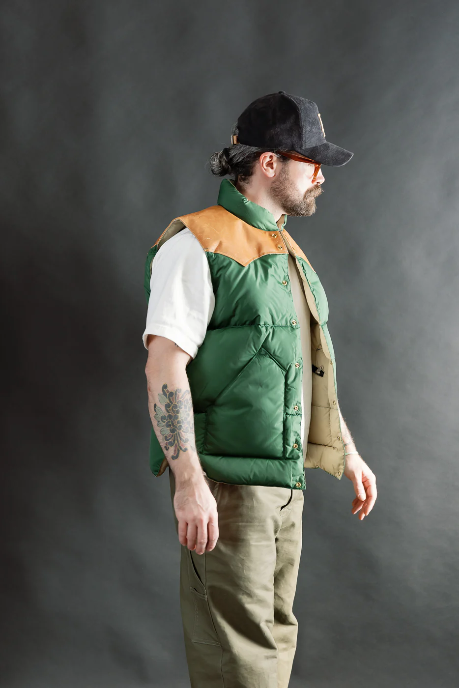 Lot 2234 - Rocky Mountain x Warehouse Nylon Down Vest - Bottle Green - Image 14