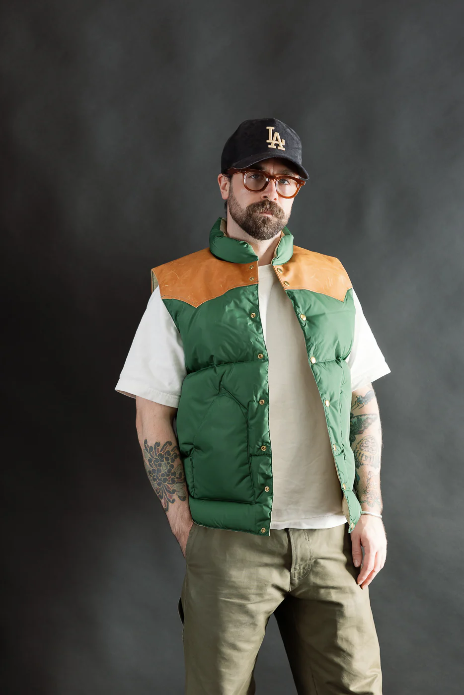 Lot 2234 - Rocky Mountain x Warehouse Nylon Down Vest - Bottle Green - Image 15