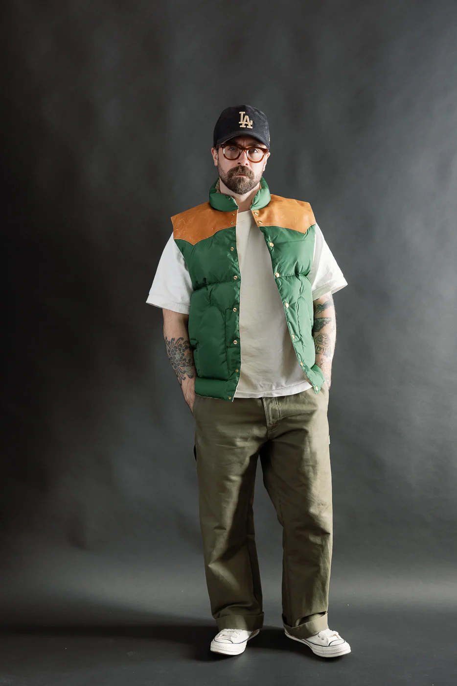 Lot 2234 - Rocky Mountain x Warehouse Nylon Down Vest - Bottle Green - Image 5