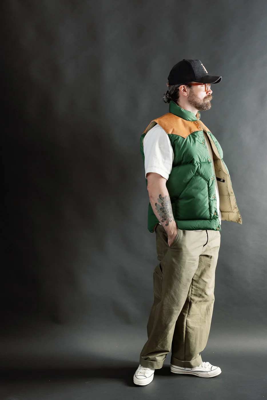 Lot 2234 - Rocky Mountain x Warehouse Nylon Down Vest - Bottle Green - Image 6
