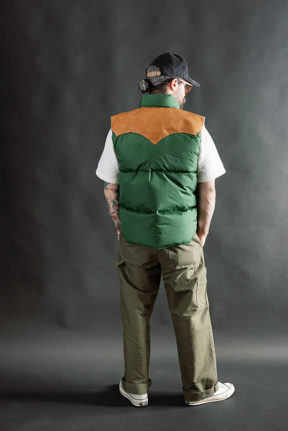 Lot 2234 - Rocky Mountain x Warehouse Nylon Down Vest - Bottle Green - Image 7