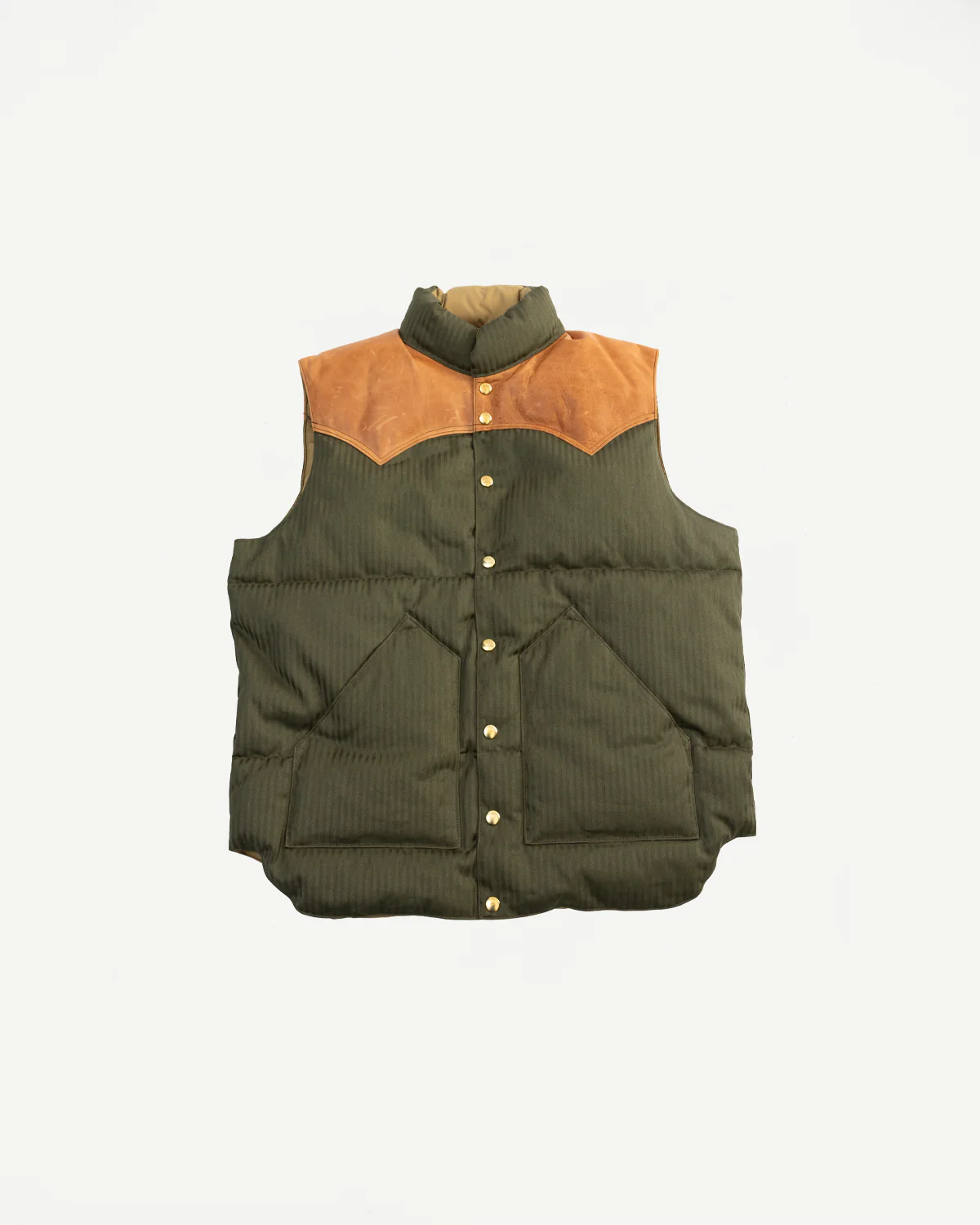 Lot 2236 - Rocky Mountain x Warehouse HBT Down Vest - OD Green