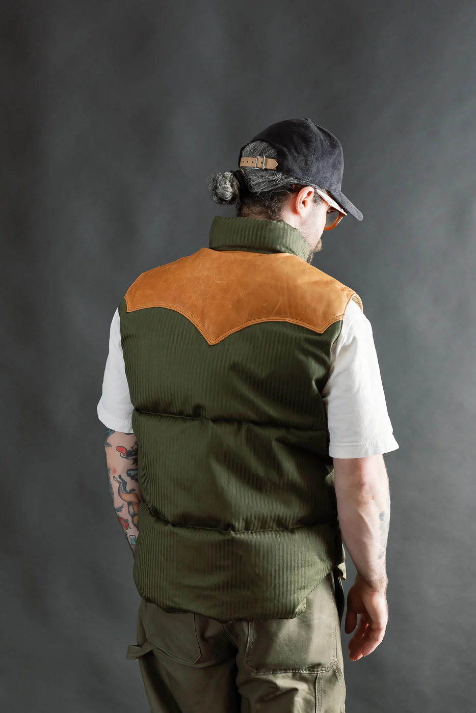 Lot 2236 - Rocky Mountain x Warehouse HBT Down Vest - OD Green - Image 16