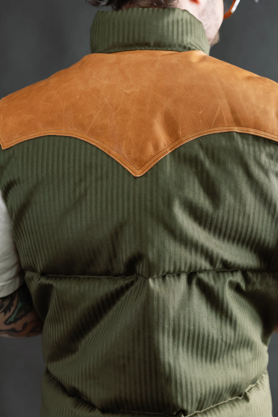 Lot 2236 - Rocky Mountain x Warehouse HBT Down Vest - OD Green - Image 23