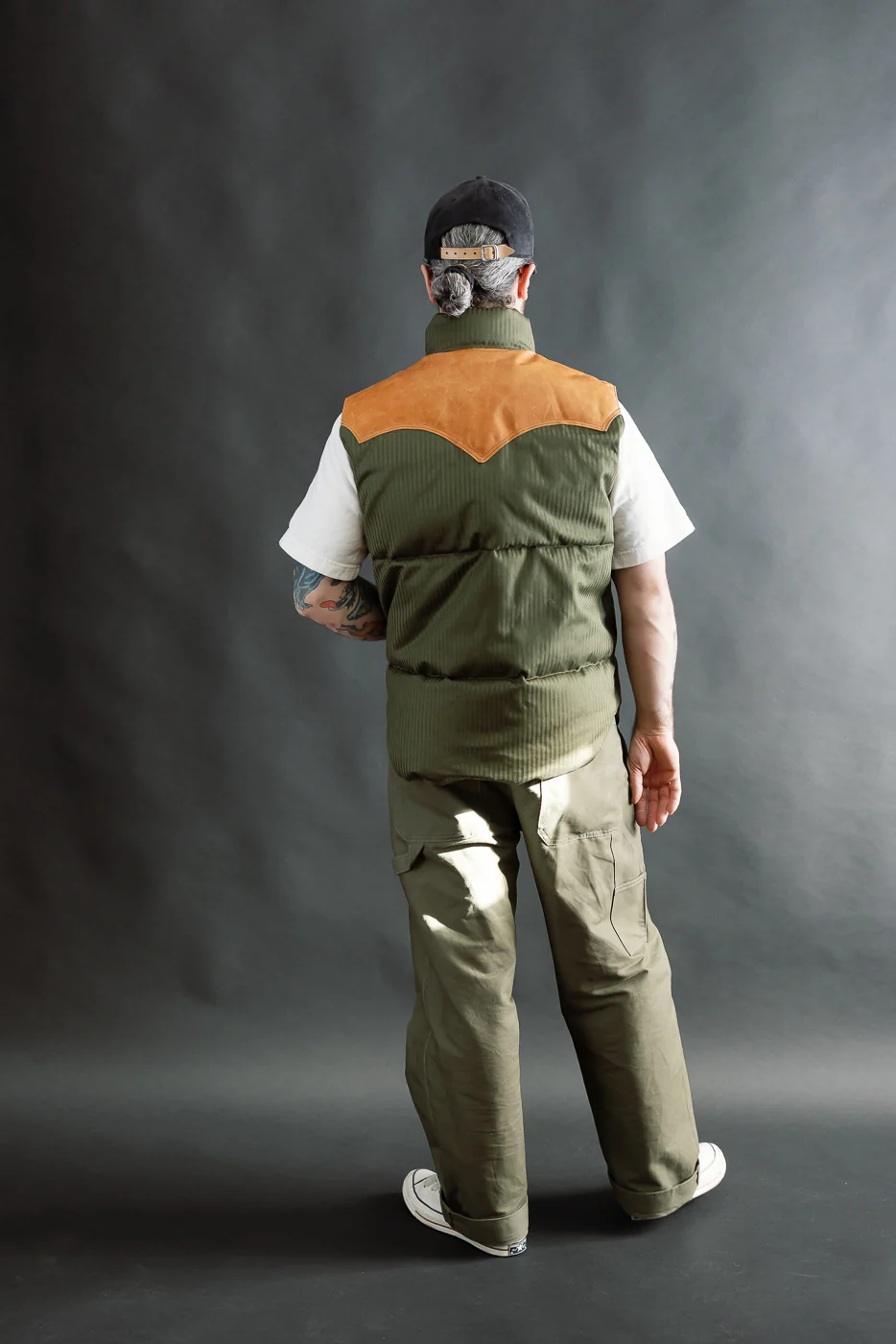 Lot 2236 - Rocky Mountain x Warehouse HBT Down Vest - OD Green - Image 8