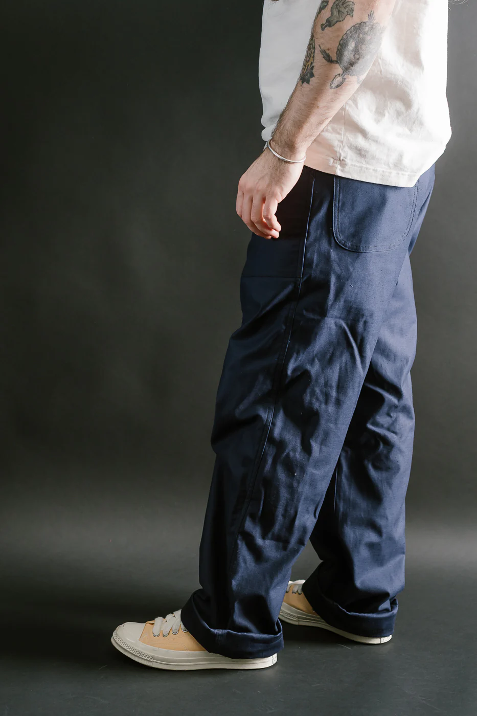 Lot 225 - Back Satin Baker Pants - Navy - Image 13