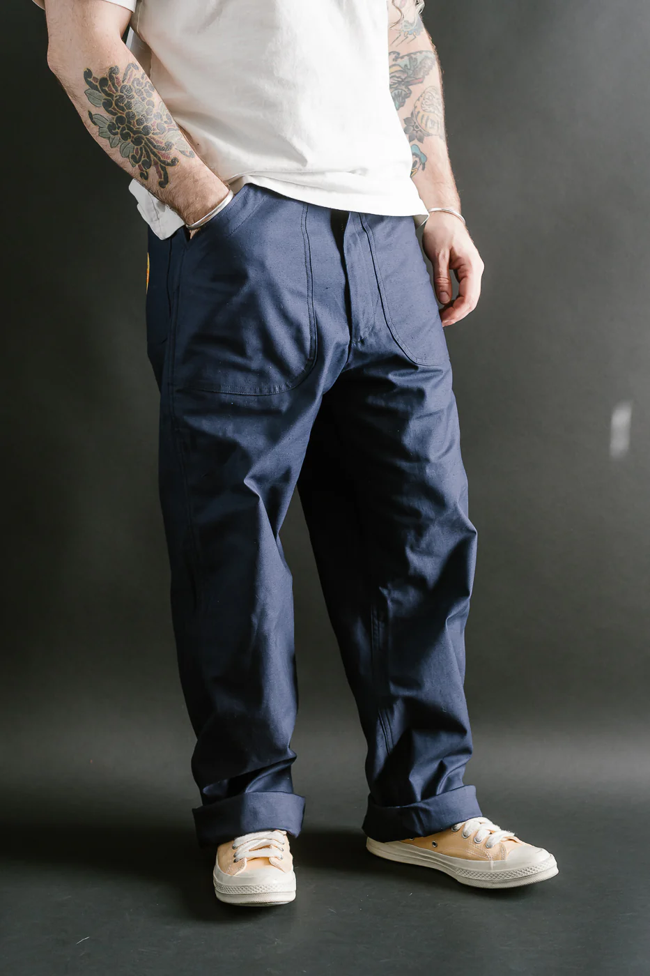 Lot 225 - Back Satin Baker Pants - Navy - Image 15