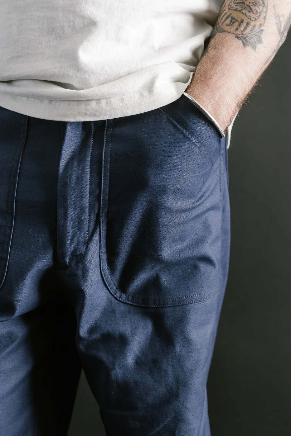 Lot 225 - Back Satin Baker Pants - Navy - Image 16