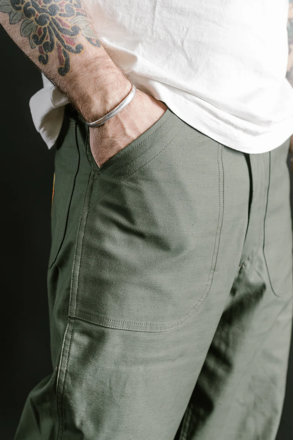 Lot 225 - Back Satin Baker Pants - OD Green - Image 17