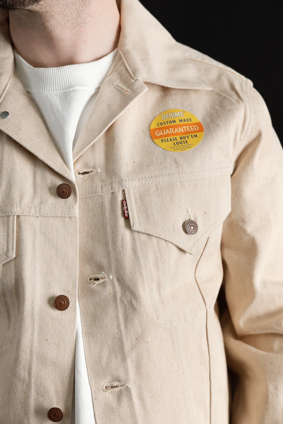 Lot 233 - 66M 3rd Type Mother Cotton Denim Jacket - Ecru - Image 16
