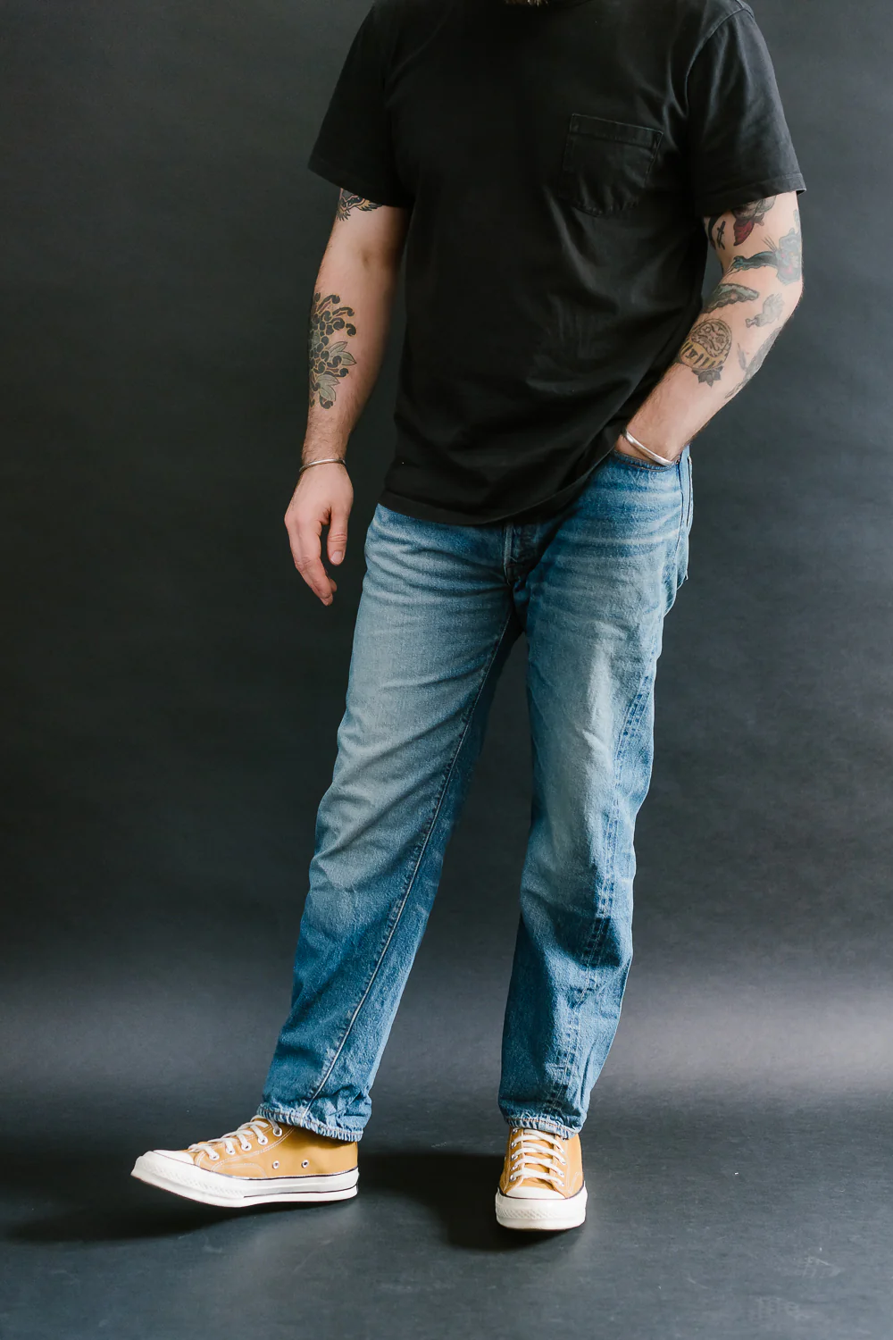 Lot 2nd-Hand - 12oz 1101 Used Wash Selvedge - Light Indigo - Image 11