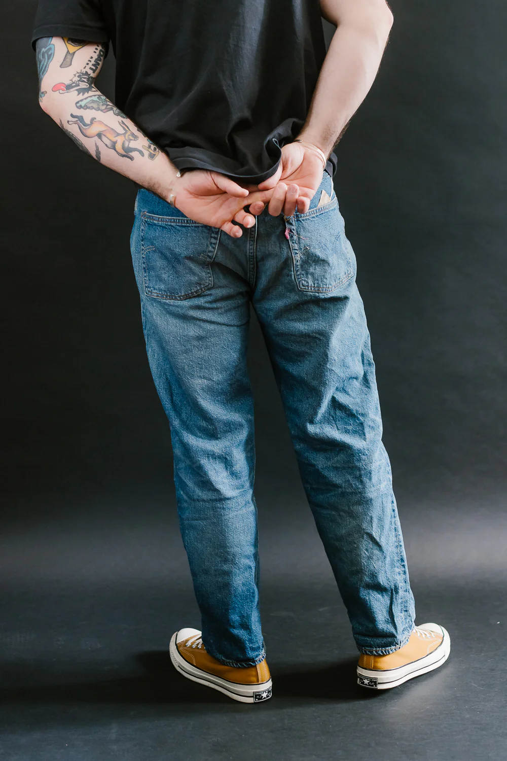 Lot 2nd-Hand - 12oz 1101 Used Wash Selvedge - Light Indigo - Image 13