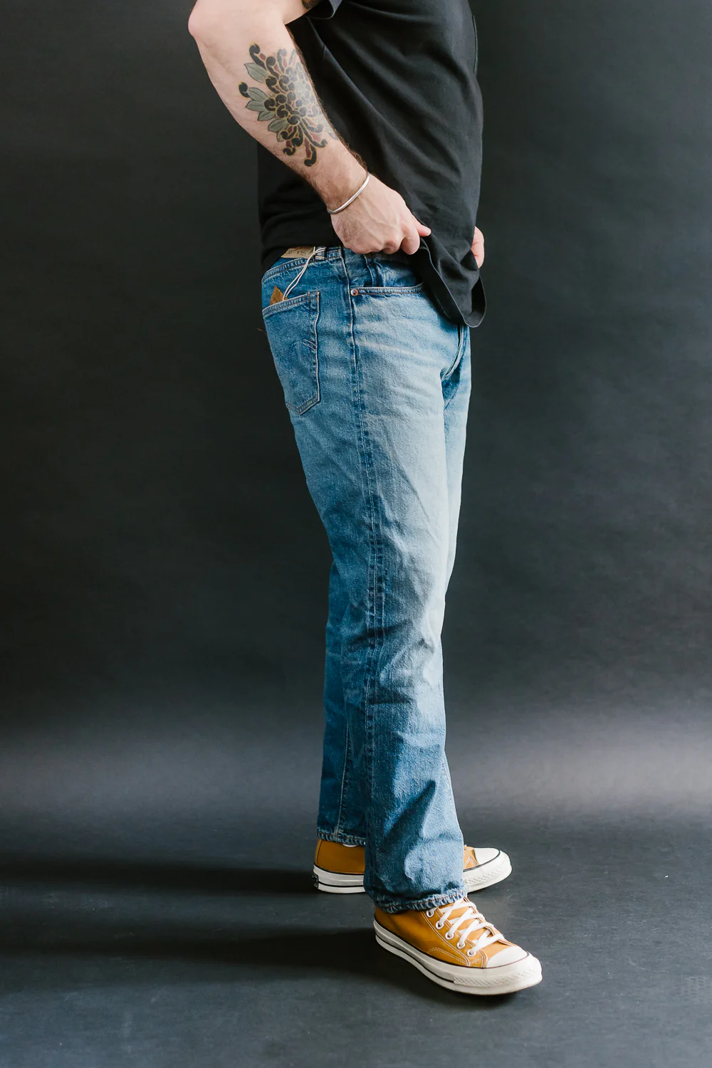 Lot 2nd-Hand - 12oz 1101 Used Wash Selvedge - Light Indigo - Image 15