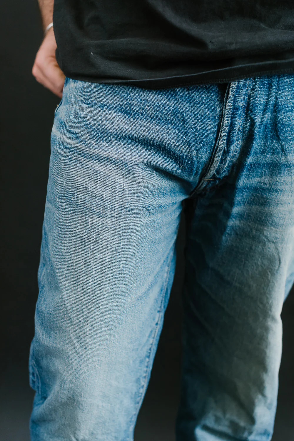 Lot 2nd-Hand - 12oz 1101 Used Wash Selvedge - Light Indigo - Image 17