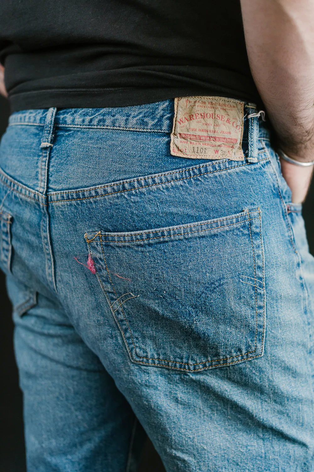 Lot 2nd-Hand - 12oz 1101 Used Wash Selvedge - Light Indigo - Image 18
