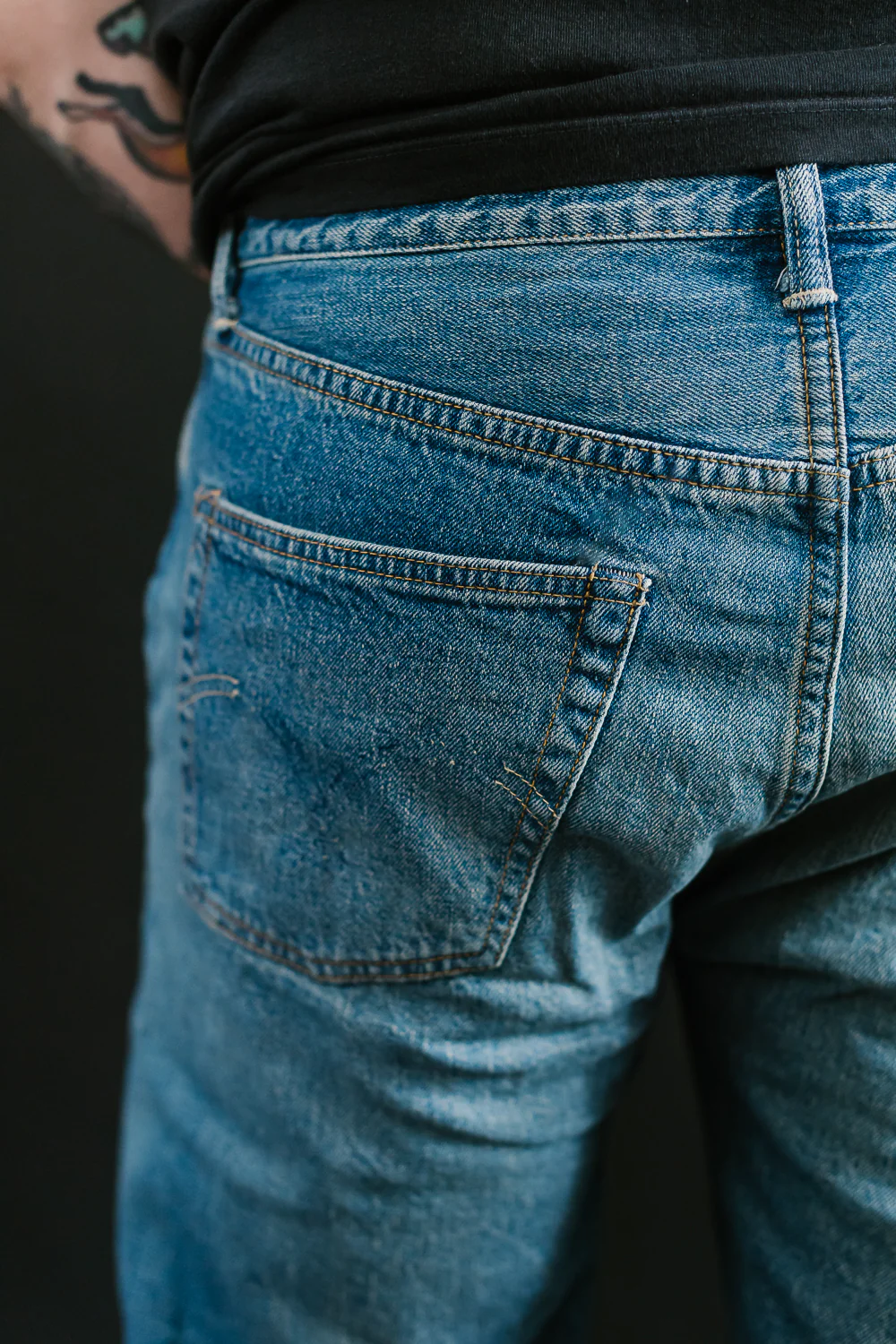 Lot 2nd-Hand - 12oz 1101 Used Wash Selvedge - Light Indigo - Image 19