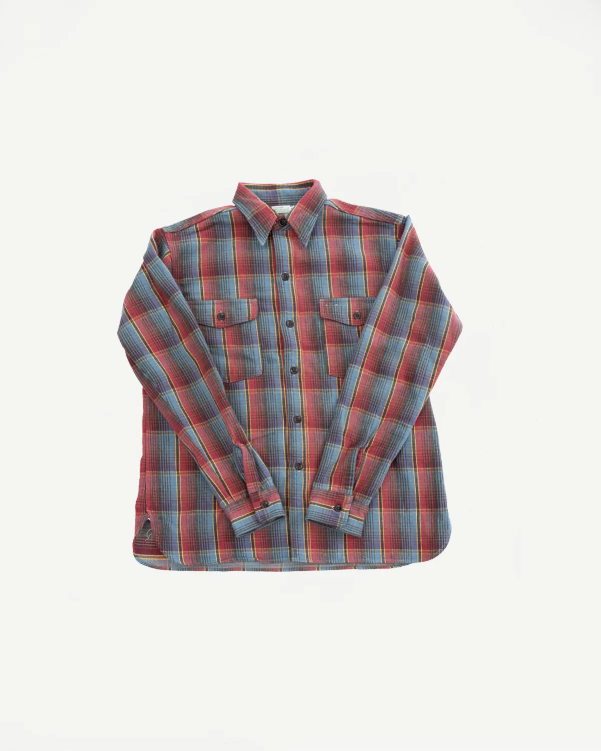 Lot 3022 - Flannel Shirt w/ Chinstrap G Pattern - Red, Navy