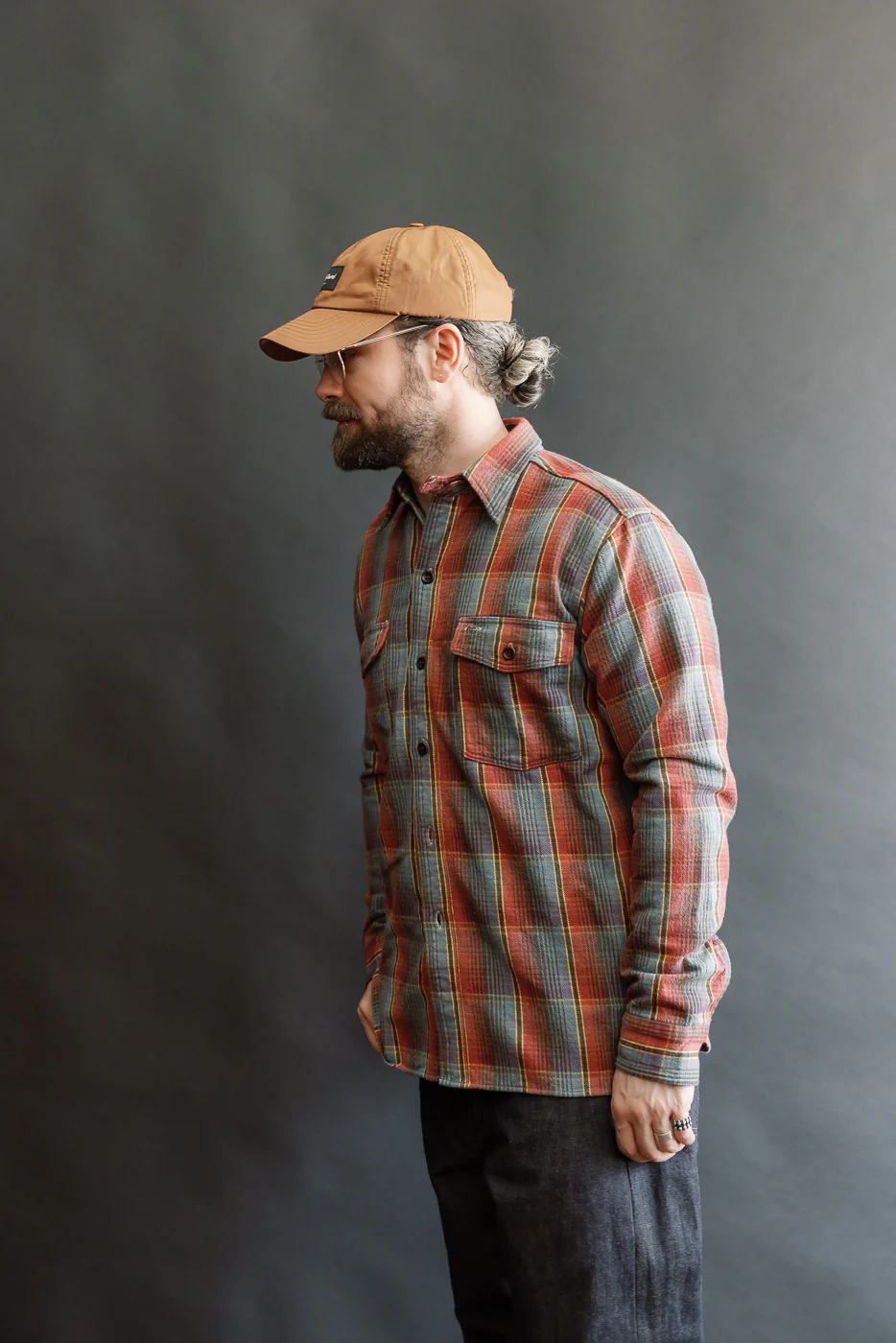 Lot 3022 - Flannel Shirt w/ Chinstrap G Pattern - Red, Navy - Image 13