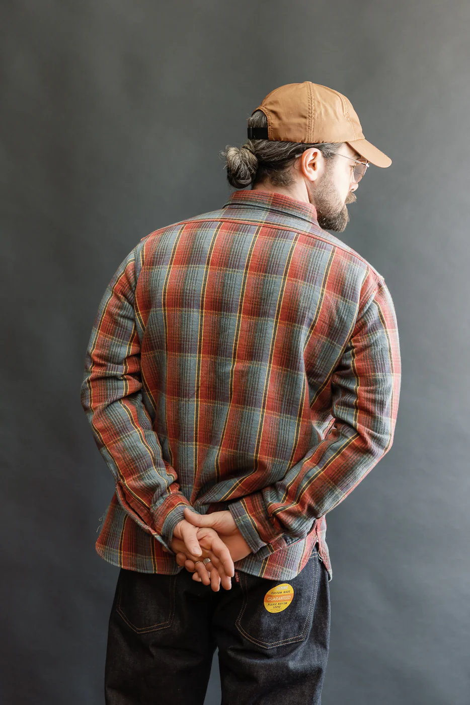 Lot 3022 - Flannel Shirt w/ Chinstrap G Pattern - Red, Navy - Image 16