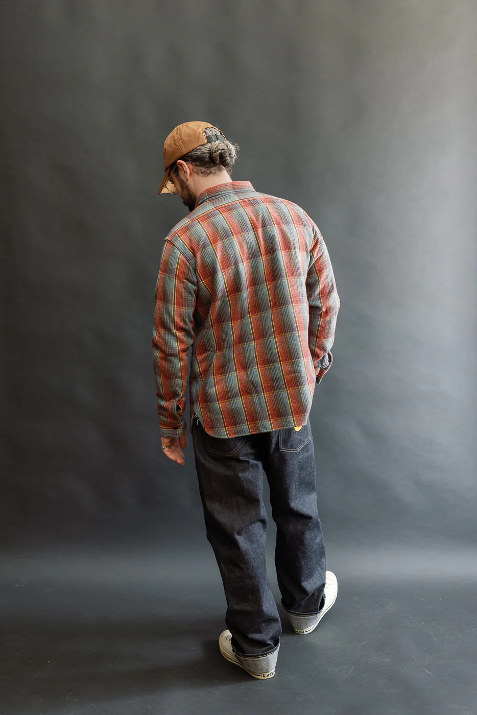 Lot 3022 - Flannel Shirt w/ Chinstrap G Pattern - Red, Navy - Image 8