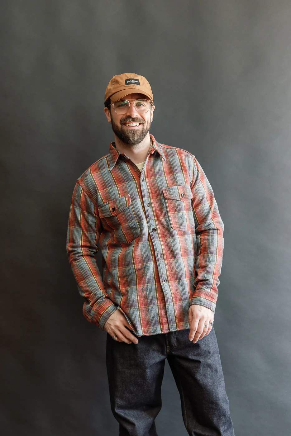 Lot 3022 - Flannel Shirt w/ Chinstrap G Pattern - Red, Navy - Image 9