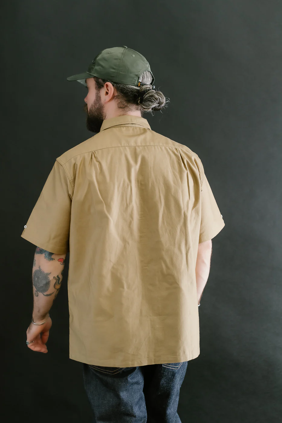 Lot 3091 - S/S Open Collar Shirt - Camel - Image 11