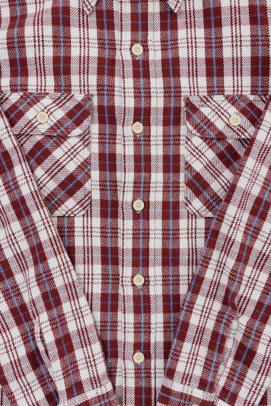 Lot 3104 - Flannel Shirt E Pattern - Maroon O/W - Image 3