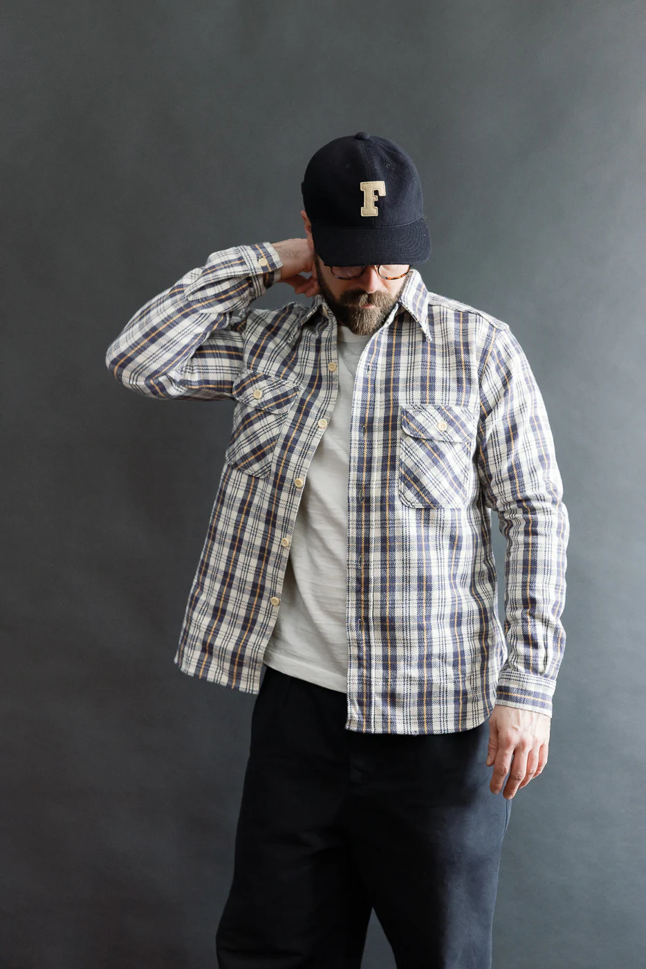 Lot 3104 - Flannel Shirt E Pattern - Navy O/W - Image 9