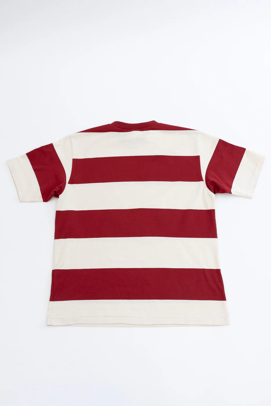 Lot 4108 - Border T-Shirt 4 Inch Stripe  - Bordeaux, Kinari - Image 4