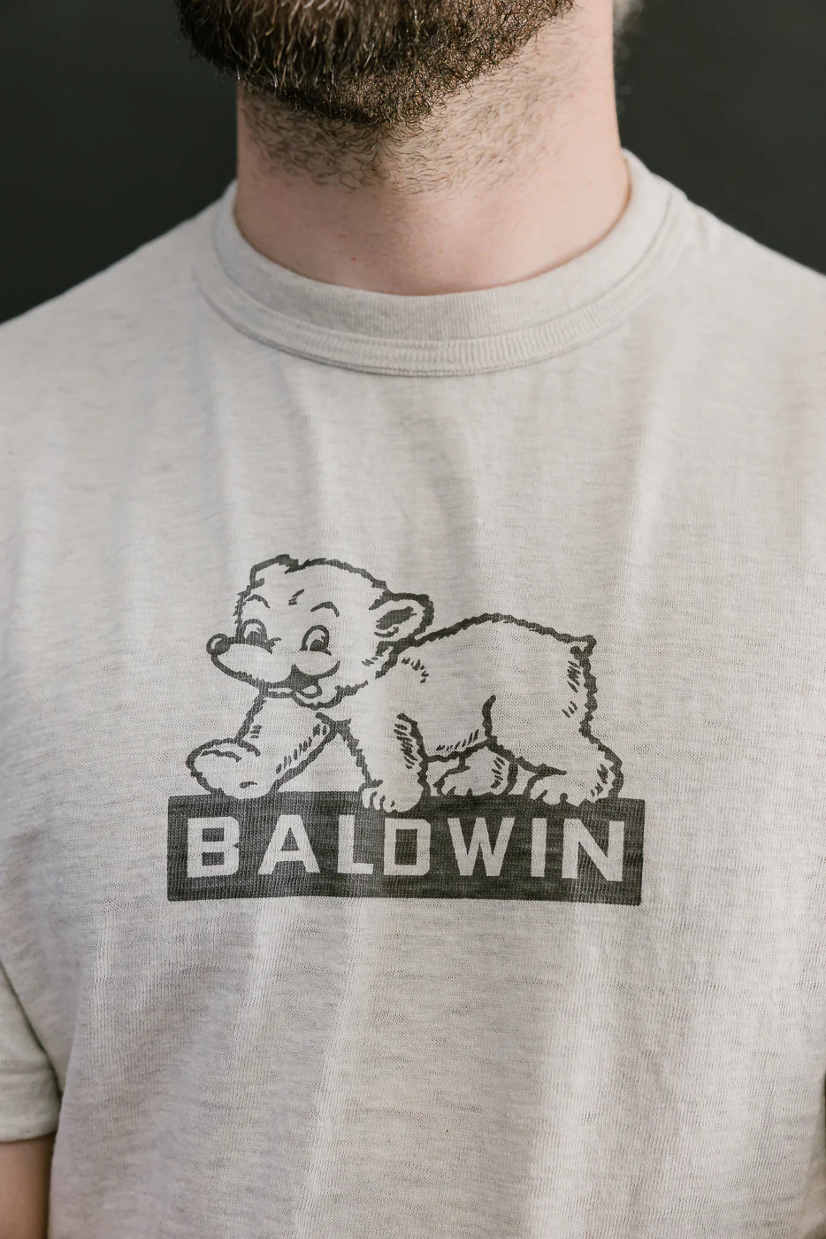 Lot 4601 - Baldwin Print T-Shirt - Oatmeal, Black - Image 13