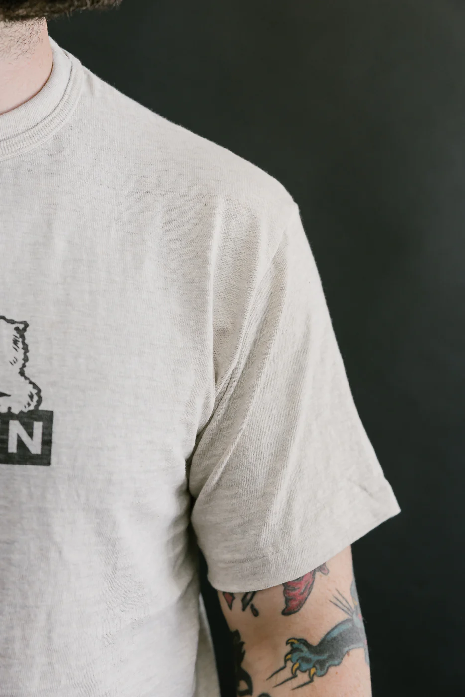 Lot 4601 - Baldwin Print T-Shirt - Oatmeal, Black - Image 14
