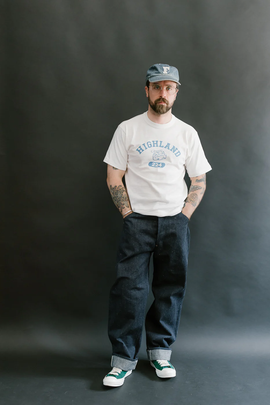 Lot 4601 - Highland Print T-Shirt - Off White, Blue - Image 6