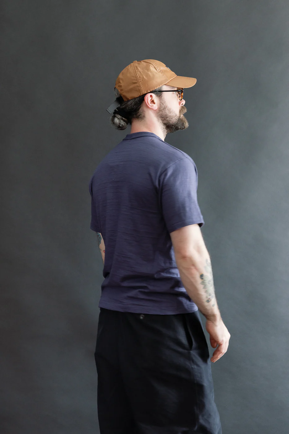 Lot 4601 - Slubby Cotton T-Shirt - Eggplant - Image 10