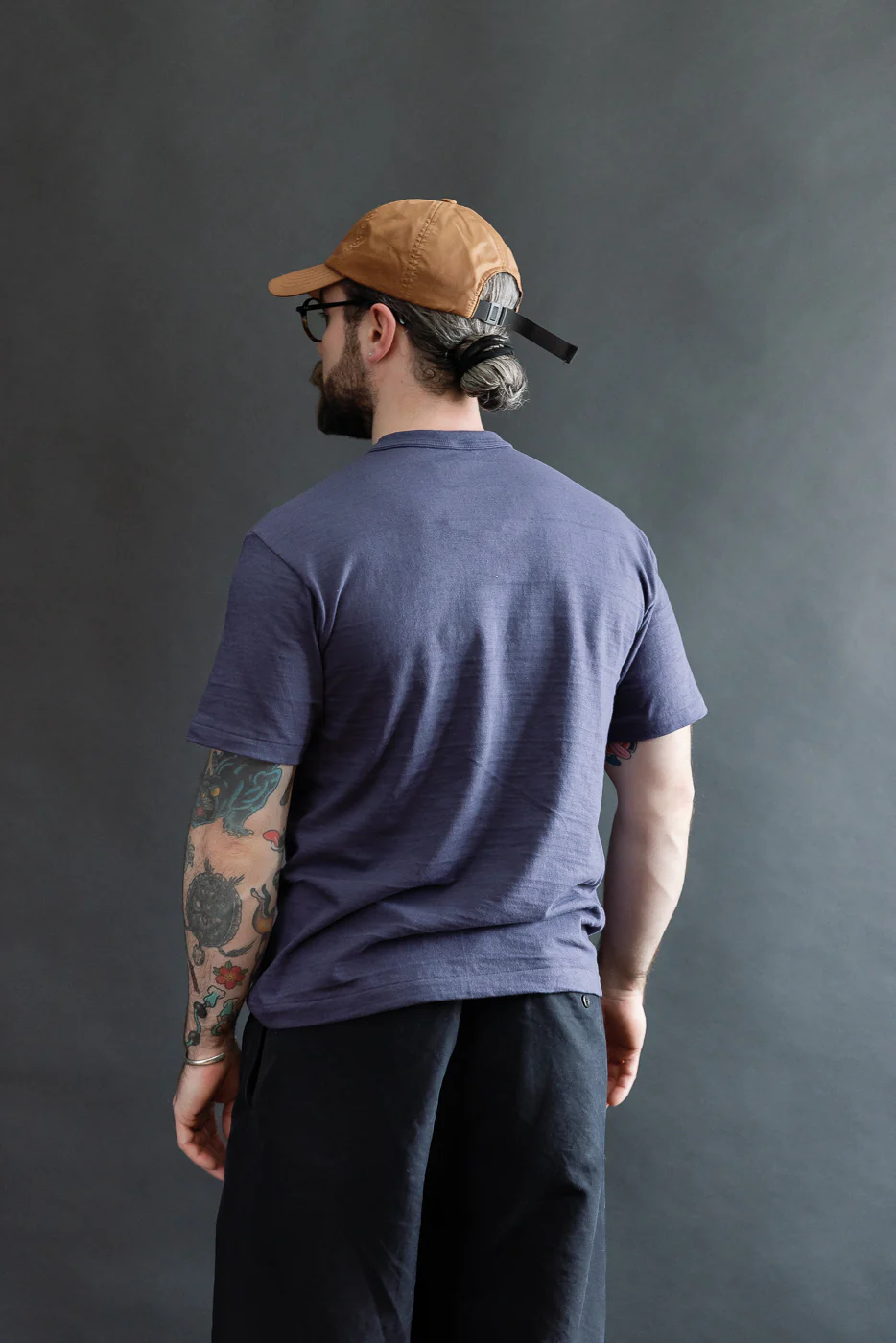 Lot 4601 - Slubby Cotton T-Shirt - Eggplant - Image 11